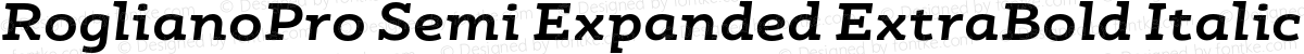 RoglianoPro Semi Expanded ExtraBold Italic