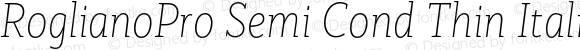 RoglianoPro Semi Cond Thin Italic