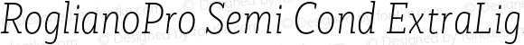 RoglianoPro Semi Cond ExtraLight Italic