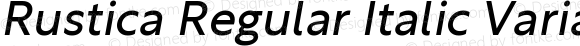 Rustica Regular Italic Variable