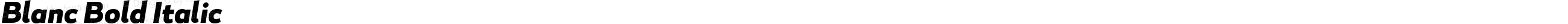 Blanc Bold Italic