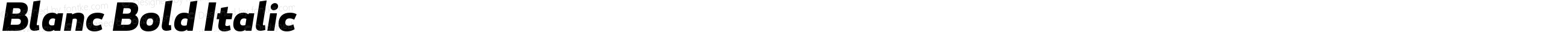 Blanc Bold Italic