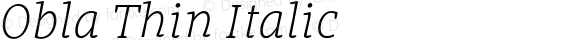 Obla Thin Italic