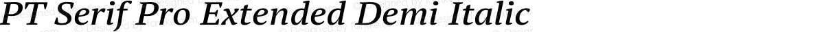 PT Serif Pro Extended Demi Italic