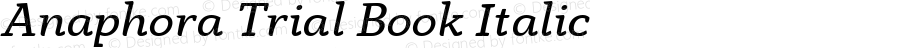 Anaphora Trial Book Italic