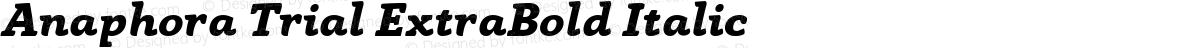 Anaphora Trial ExtraBold Italic