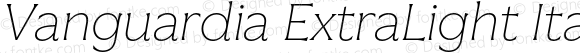 Vanguardia ExtraLight Italic