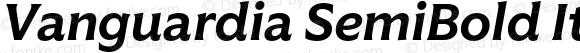 Vanguardia SemiBold Italic