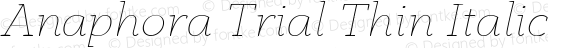 Anaphora Trial Thin Italic