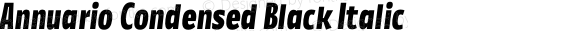 Annuario Condensed Black Italic