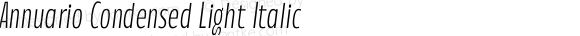 Annuario Condensed Light Italic