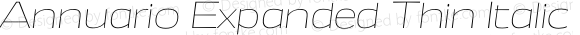 Annuario Expanded Thin Italic