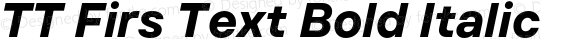 TT Firs Text Bold Italic
