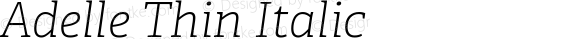 Adelle Thin Italic