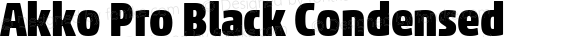 Akko Pro Black Condensed