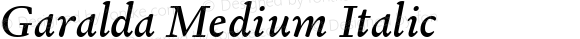 Garalda Medium Italic