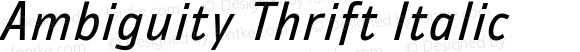 Ambiguity Thrift Italic