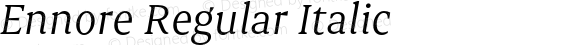 Ennore Regular Italic