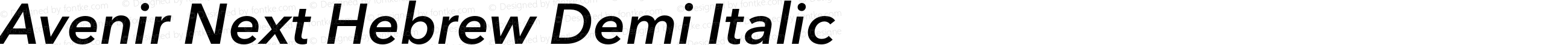 Avenir Next Hebrew Demi Italic