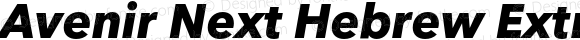 Avenir Next Hebrew ExtraBold Italic
