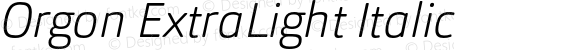 Orgon ExtraLight Italic