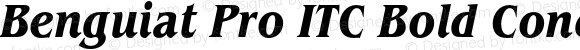 Benguiat Pro ITC Bold Condensed Italic