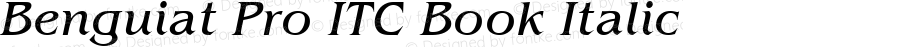 Benguiat Pro ITC Book Italic