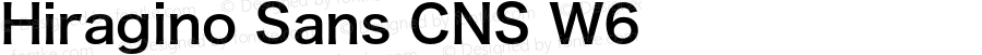 Hiragino Sans CNS W6