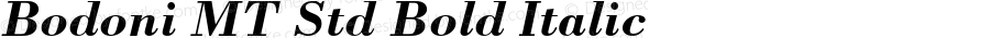 Bodoni MT Std Bold Italic