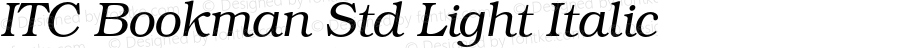 ITC Bookman Std Light Italic