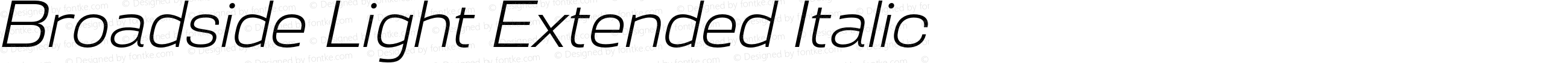 Broadside Light Extended Italic