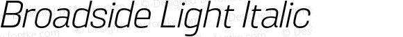 Broadside Light Italic