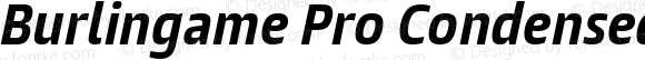 Burlingame Pro Condensed Bold Italic