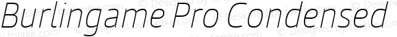Burlingame Pro Condensed Thin Italic