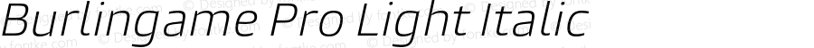 Burlingame Pro Light Italic