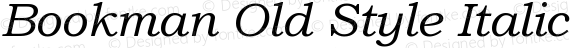 Bookman Old Style Italic