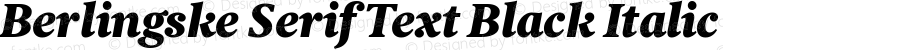 Berlingske Serif Text Black Italic