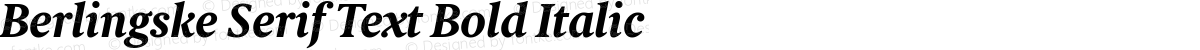 Berlingske Serif Text Bold Italic