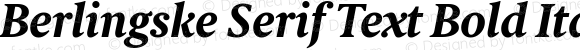 Berlingske Serif Text Bold Italic