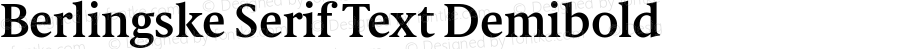 Berlingske Serif Text Demibold