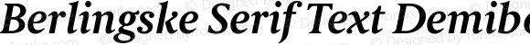 Berlingske Serif Text Demibold Italic