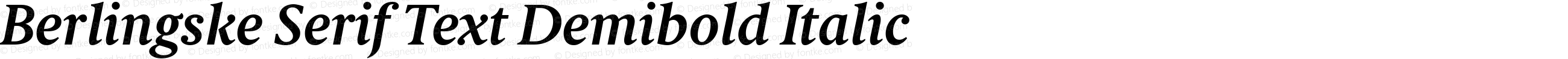 Berlingske Serif Text Demibold Italic