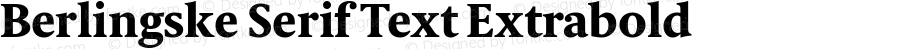 Berlingske Serif Text Extrabold