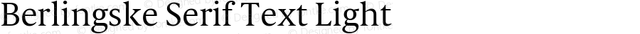 Berlingske Serif Text Light