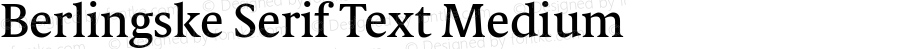 Berlingske Serif Text Medium