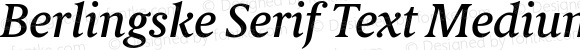 Berlingske Serif Text Medium Italic