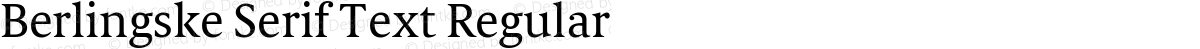 Berlingske Serif Text Regular