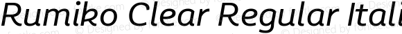 Rumiko Clear Regular Italic