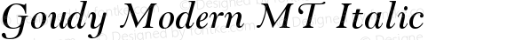 Goudy Modern MT Italic