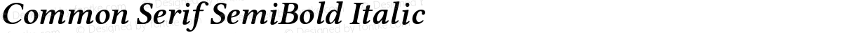 Common Serif SemiBold Italic